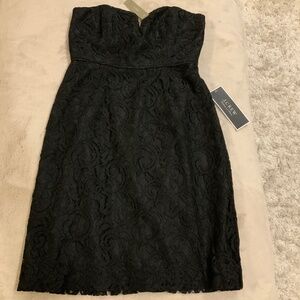 JCrew Black 6 Lace Weddings & Parties Strapless Dress Festive Quality NWT